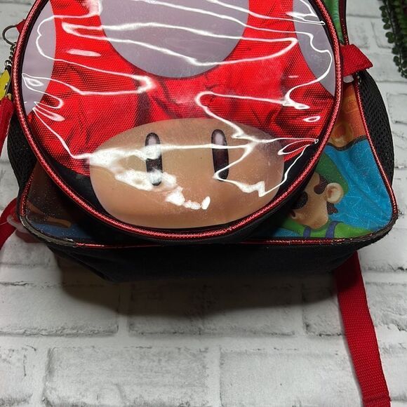 Super Mario Backpack with Detachable Mushroom Lunch Tote 17 inch - Picture 7 of 11